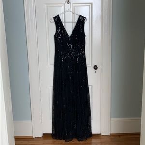 Black sequin prom dress (vneck)